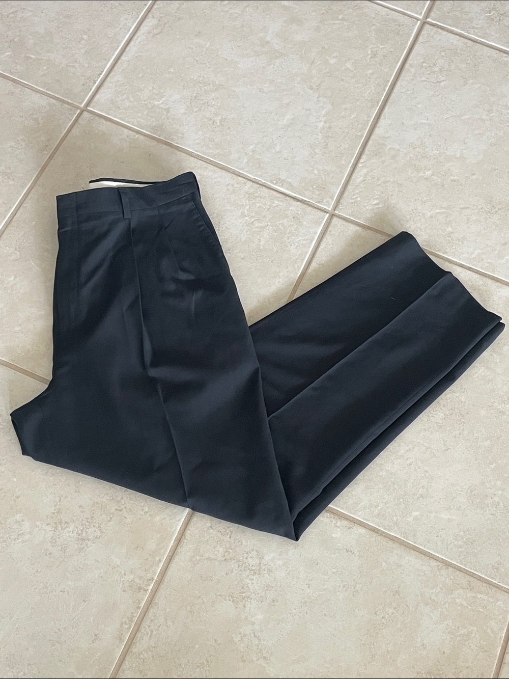 Roundtree & Yorke Black Double Pleated Men’s Dress Pants